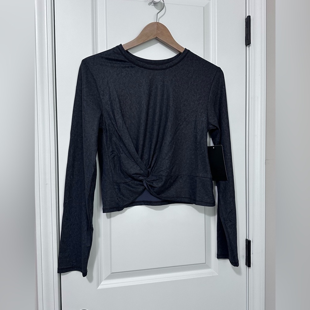 90 DEGREE By Reflex Long Sleeve Twist Front Women’s Top Size L (NWT)